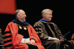 President Leath and Board of Regents President Craig Lang