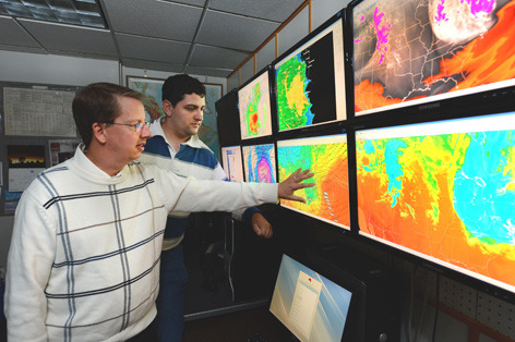 Meteorologists Bill Gallus and Tim Marquis