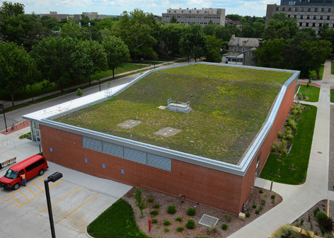 Green roof on Troxel Hall