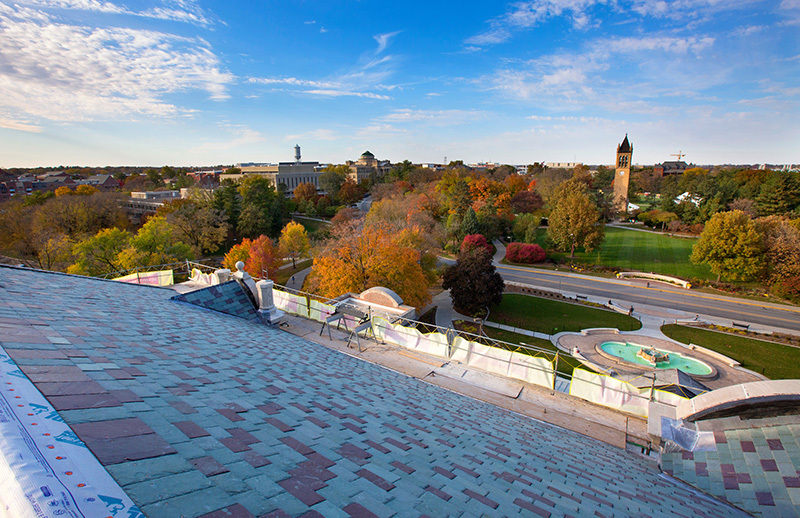 Looking to the northwest from the Memorial Union roof