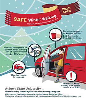 Poster on walking safely in winter