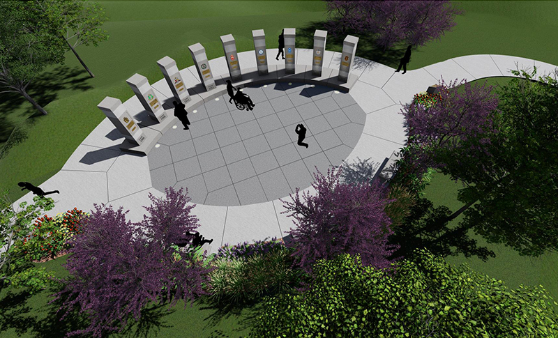 Architect rendering of National Pan-Hellenic Council Plaza