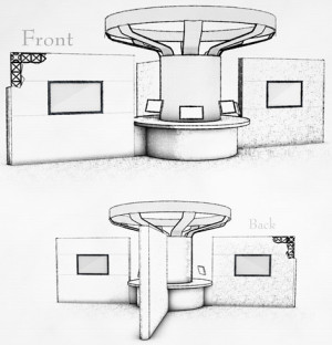 Sketch of ISU Folklife Exhibit