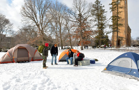 Campout on campus