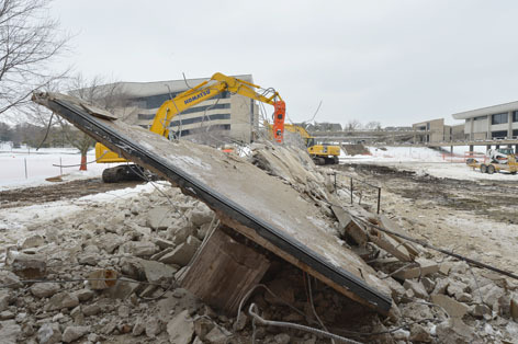 ISC walkway demolition