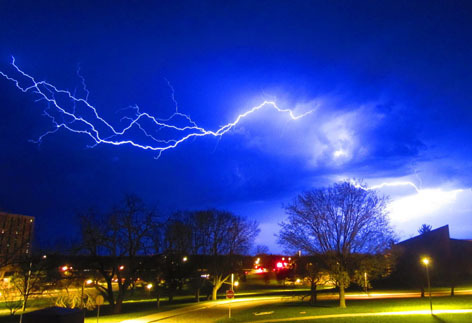 Lightning on campus