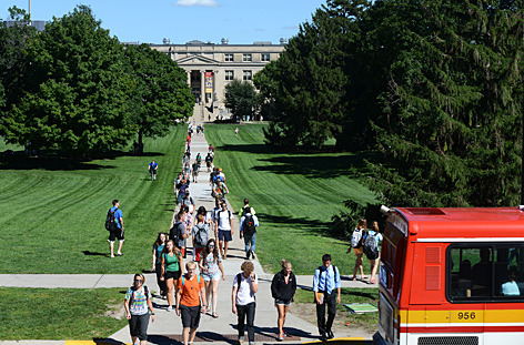 Students on campus