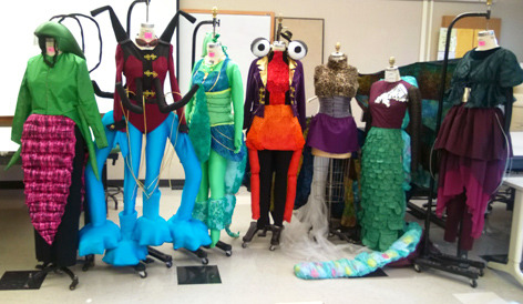 Seven alien costumes