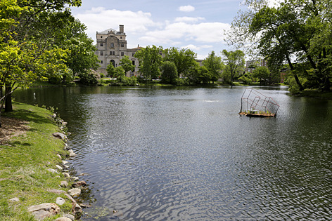 Lake LaVerne with Memorial Union