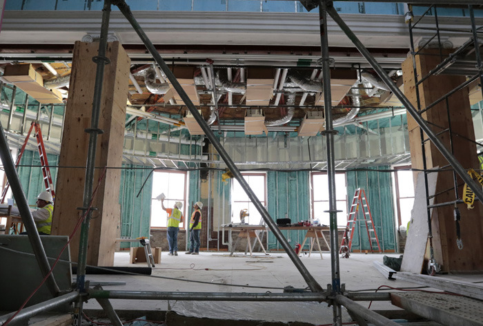 Third floor of west rotunda with insulated walls