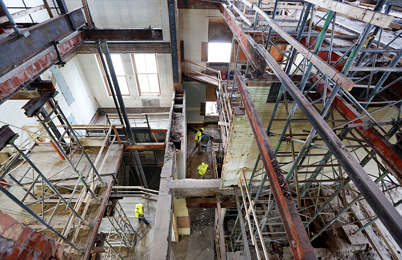 Marston fourth floor looking down to second floor