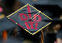 "I Did It" on top of mortarboard