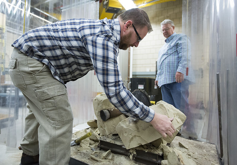 Removing the bell from the mold