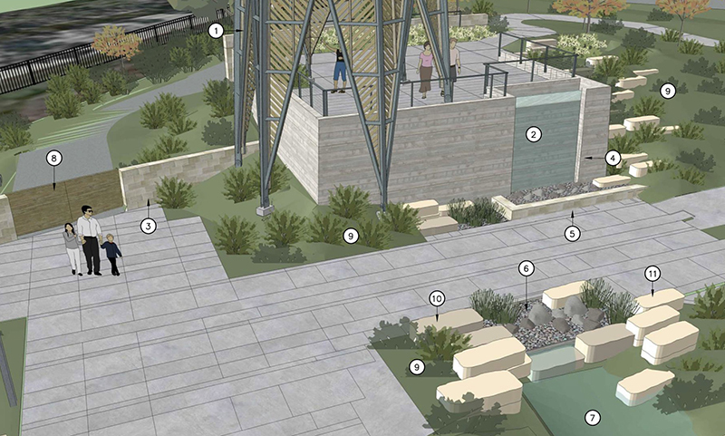 Engineer drawing of viewing deck