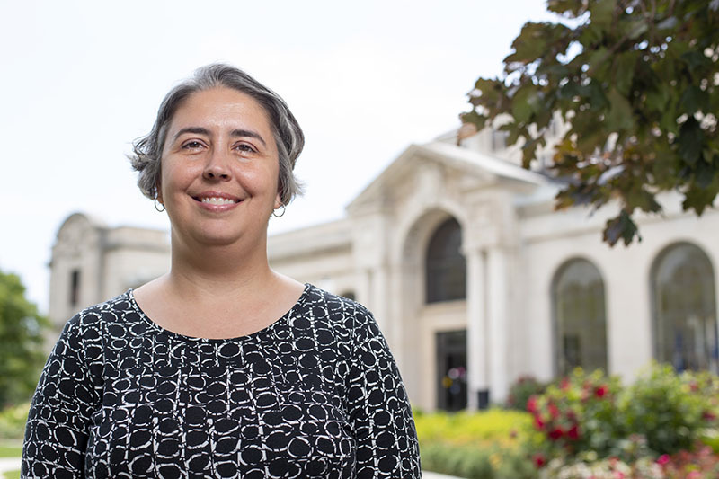 Amanda Knief outside the Memorial Union