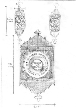 Artist sketch of presidential chain pendant