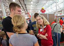 President Wendy Wintersteen greets state fair goers