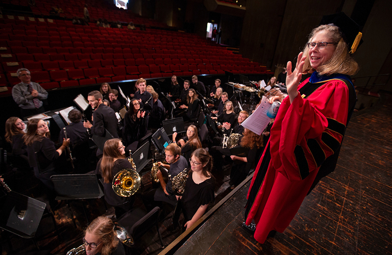 President Wintersteen and ISU Wind Ensemble