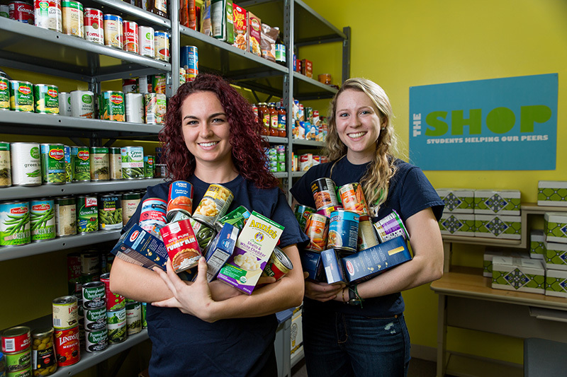 SHOP campus food pantry for students.