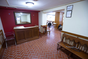 Renovated lobby of the tearoom.