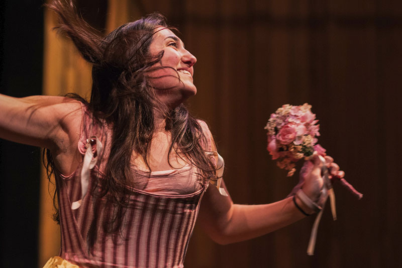 Rayna Morano as Eurydice in ISU Theatre's "Orpheus in the Underw