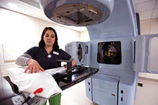Drema Lopez at the linear accelerator