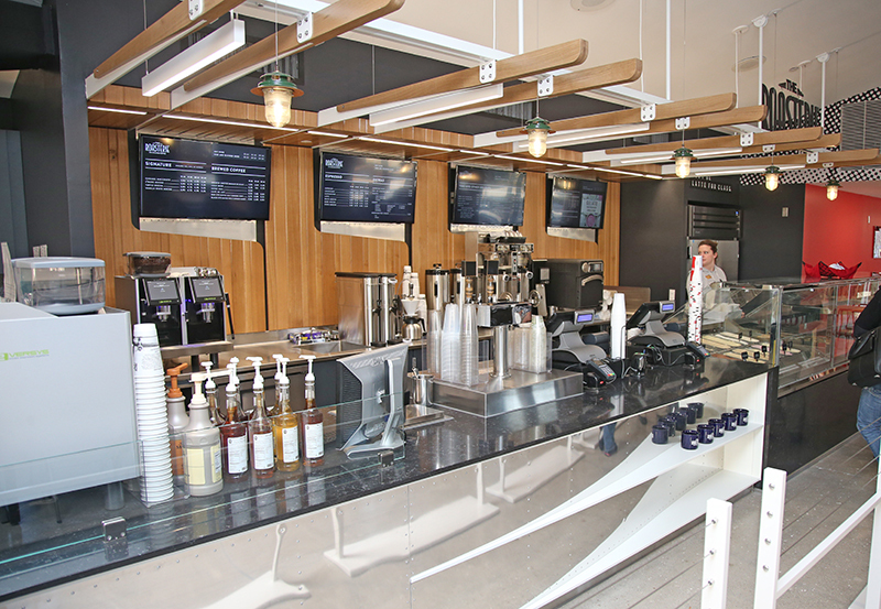 The Roasterie counter inside the Hub