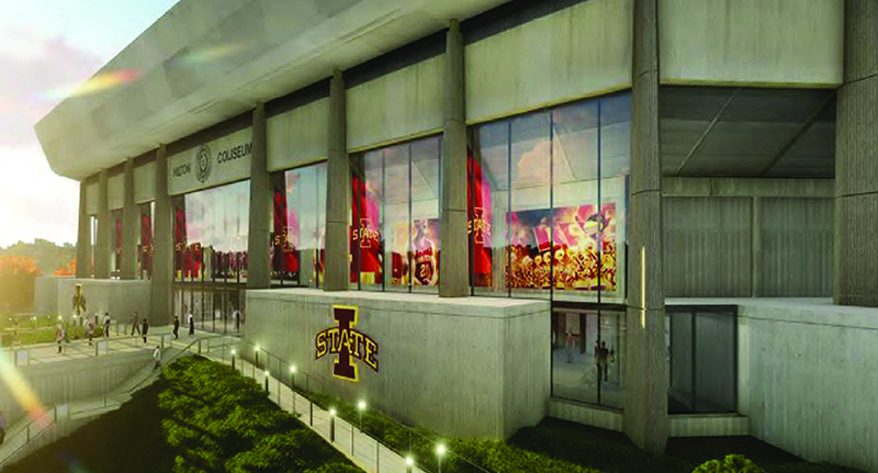 Architect's sketch of renovated Hilton Coliseum