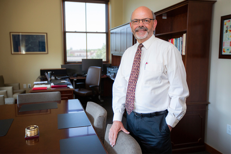 College of Engineering dean Sam Easterling in his Marston Hall o