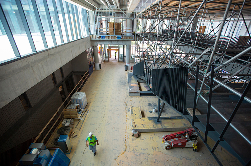 Central foyer of the Student Innovation Center