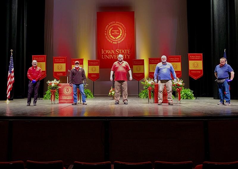 Production team on Stephens stage