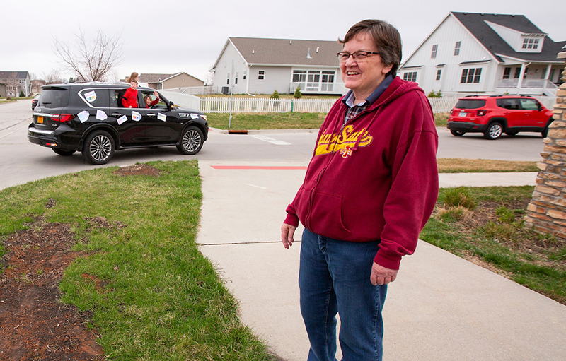 Faye Draper enjoys her anniversary parade