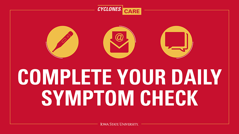 Graphic of daily symptom check reminder