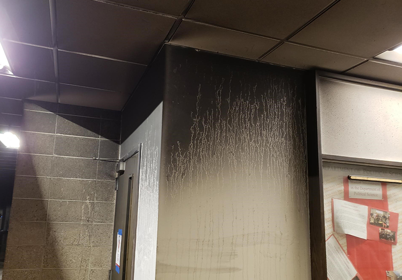 First floor Ross Hall soot damage