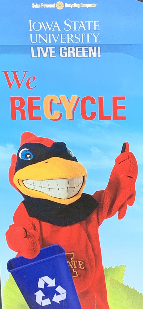 Original recycling wrap features Cy