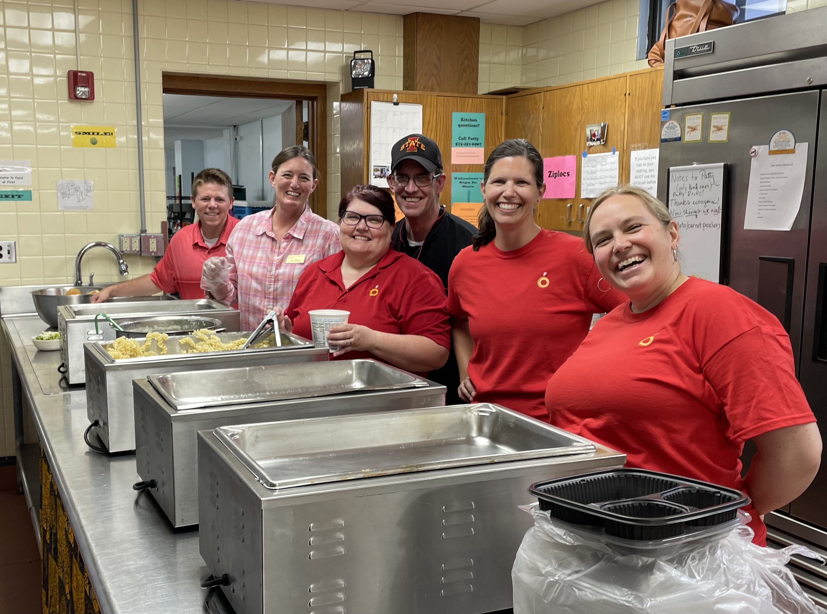 ISU Dining volunteering with Food at First