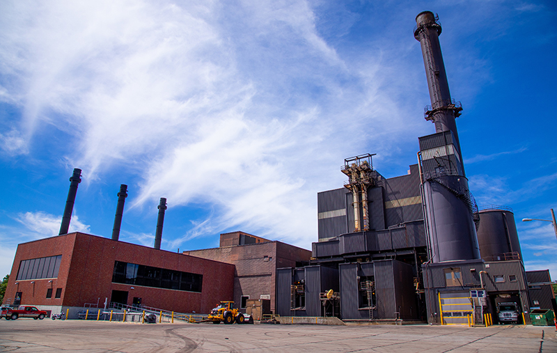 East face of the ISU power plant (coal and ash handling system)