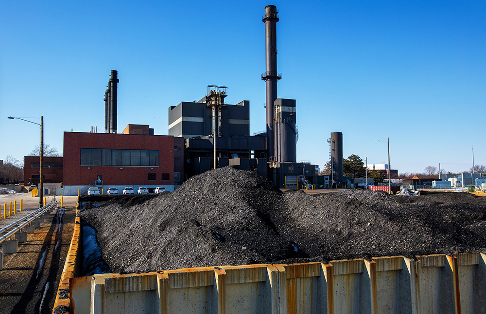 coal pile east of power plant
