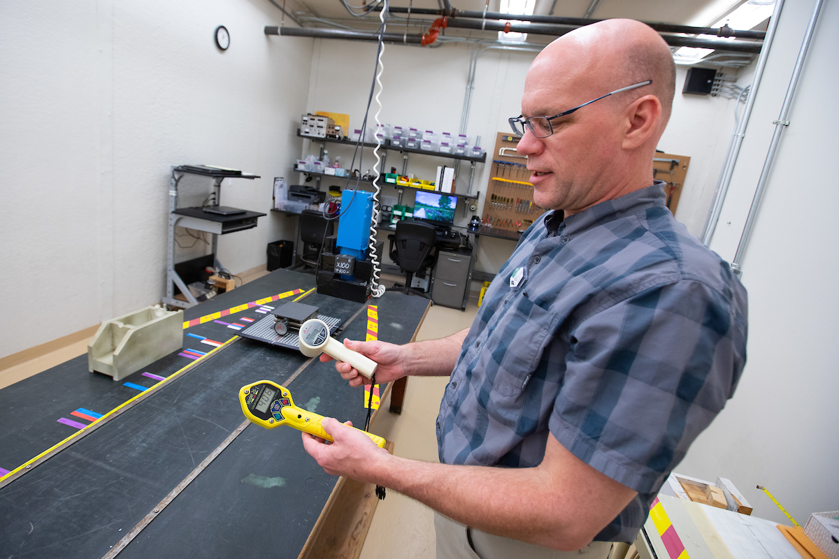 Scott Wendt with radiation meters